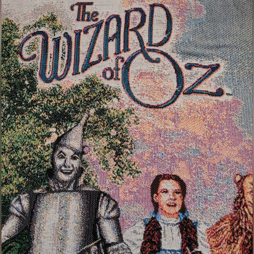 Vintage The Wizard of Oz Tapestry Woven Throw Blanket 2002 Mohawk Home 50"×60" - Picture 5 of 6